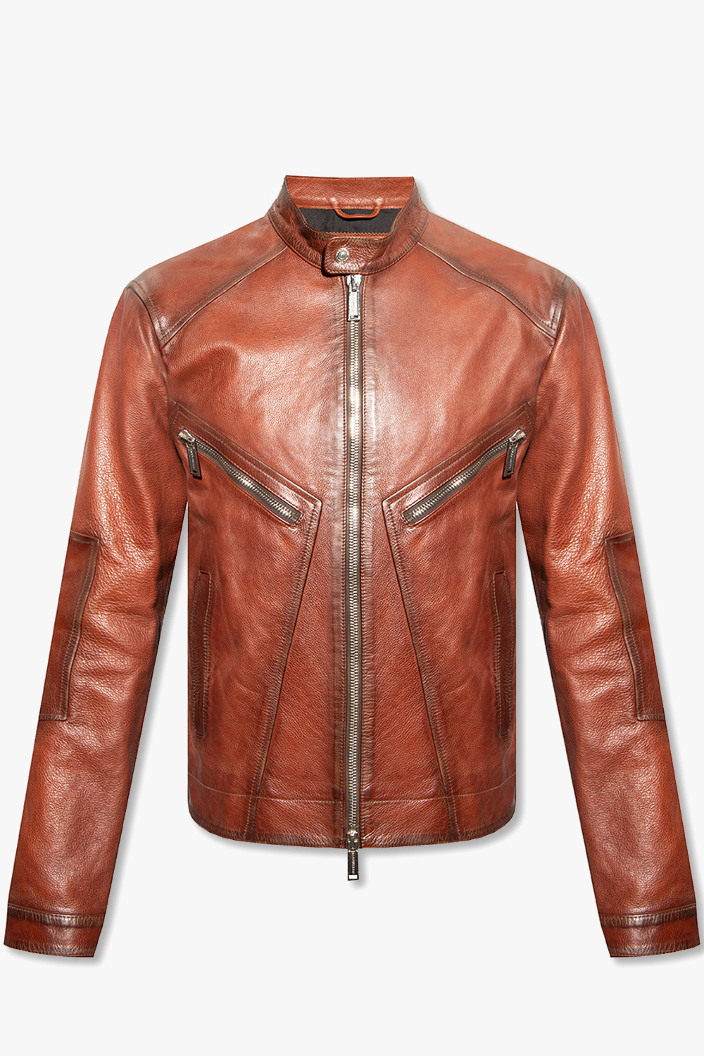 Dsquared2 men's outlet leather jacket